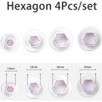 Pengfushop4 4 Adet Altıgen Tarzı Mini Yıldız Çiçek Piston Kesici Fondan Bisküvi Kabartmalı Damga Kalıp Kurabiye Kesici Diy Çerez Aracı Kek Pişirme Dekorasyon Aracı (Yurt Dışından) - Fırın tepsisi - Renkli
