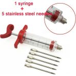 Pengfushop4 5 Ipucu Stili 5 Paslanmaz Çelik Iğneler Baharat Şırınga Seti Barbekü Et Lezzet Enjektör Kithen Pişirme Sosu Marine I Aksesuarları (Yurt Dışından) - Renkli