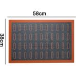 Pengfushop4 58X38CM Tarzı Isıya Dayanıklı Silikon Mat Fırın Pişirme Mat Kurabiye Ekmek Için Biscuitpuffeclair Delikli Silikon Yapışmaz Mat Araçları (Yurt Dışından) - Fırın tepsisi - Renkli