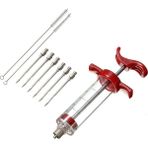 Pengfushop4 6 Iğne 2 Brus Stili 3 Paslanmaz Çelik Iğneler Baharat Şırınga Seti Barbekü Et Lezzet Enjektörü Kithen Pişirme Sosu Marine I Aksesuarları (Yurt Dışından) - Et ve Kümes Hayvanları Araçları - Renkli