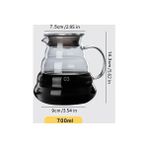 Pengfushop4 700ML Tarzı V60 Dökün Sürahi Damla Cezve ml Cam Aralığı Çay Makinesi Kahve Su Isıtıcısı Bira Barista Percolator Temizle Filtre (Yurt Dışından) - Kahve Eşyaları