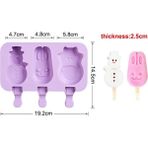 Pengfushop4 Bej Tarzı 3 Boyutlu Silikon Dondurma Kalıbı Popsicle Kalıpları Dıy Ev Yapımı Dondurucu Meyve Suyu Buz Pop Kalıp Kapaklı Yaz Çocuklar Için Çubukları (Yurt Dışından) - Dondurma Aracı