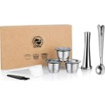 Pengfushop4 Bordo Tarzı Nespresso Için Icafilas Yeniden Kullanılabilir Kahve Kapsülü Paslanmaz Çelik Doldurulabilir Filtreler Espresso Fincan Fit Inissia ve Pixie Kahve Makinesi (Yurt Dışından) - Kahve Eşyaları