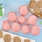 Pengfushop4 Et Köşe Biyo Şekli Çerez Kesiciler Fondan Kesici Plastik Kurabiye Kalıbı Dıy Fondan Pasta Dekorasyon Pişirme Pişirme Araçları (Yurt Dışından) - Fırın tepsisi - Renkli