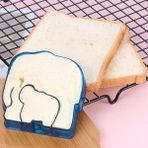 Pengfushop4 Fil Stili Sandviç Kesici ve Mühürleyen Sandviç Makinesi Çocuklar Için Öğle Yemeği Kutusu ve Bento Kutusu Dıy Sandviç Gözleme Kurabiye Kesiciler Tost Yapma Kalıp (Yurt Dışından) - Fırın tepsisi - Renkli