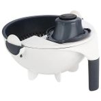Pengfushop4 Gri-Beyaz Tarzı 9 Bir Sebze Kesici, Yıkama Havzası ile Ev Patates Parçalayıcı Turp Dilimleme Paslanmaz Çelik Parçalayıcı Rende (Yurt Dışından) - Meyve ve sebze araçları - Renkli