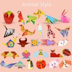 Pengfushop4 Hayvan Stili Stili Ldren Origami Kağıt Kitap Hayvan Desen 3D Bulmaca Dıy Katlanır Oyuncak Çocuklar El Yapımı Anaokulu Sanat ve El Sanatları Oyuncaklar (Yurt Dışından)