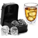 Pengfushop4 Iskelet Tarzı Buz Küpü Tepsi Cadılar Bayramı Buz Kalıbı Kabak Kafatası Beyin Şekli Ice Cube Maker Ev Bar Partisi Serin Viski Şarap Dondurma Bar Aracı (Yurt Dışından) - Dondurma Aracı - Renkli