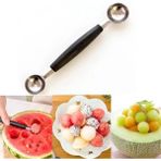 Pengfushop4 Karpuz Kaşığı Tarzı Paslanmaz Çelik Karpuz Dilimleme Meyve Bıçağı Kesici ve Dondurma Baller Kavun Kaşık Çift Boyutlu Kaşık Seti Mutfak Aletleri (Yurt Dışından) - Meyve ve sebze araçları - Renkli