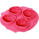 Pengfushop4 Kırmızı Stil 1 Adet Yaratıcı Beyin Modelleme Buz Tepsisi Kesici Dört Delikli Kurabiye Çikolatalı Sabun Pişirme Silikon Kalıp Mutfak Aracı (Yurt Dışından) - Dondurma Aracı - Renkli
