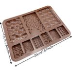 Pengfushop4 No.1 Stili 9 Kavite Waffle Silikon Kalıp Epoksi Çikolata Kalıp Dıy Fondan Şeker Çubuğu Kalıp Kek Dekorasyon Aracı Puding Mousse Yapma Aletleri (Yurt Dışından) - Fırın tepsisi - Renkli