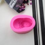 Pengfushop4 Pembe-Boş Stil 3D Silikon Kek Kalıp Fondan Sabun Kalıp Bebek Ayakkabı Fondan Şeker Zanaat Kurabiyeleri Kesici Diy Kek Dekorasyon Araçları Silikon El Sanatları (Yurt Dışından) - Fırın tepsisi - Renkli
