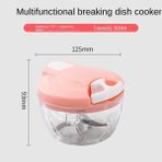 Pengfushop4 Pembe Küçük Stil Mini Manuel Sebze Doğrayıcı 3 Bıçaklı Bıçaklar Et Için El Mikseri Soğan Salatası Zencefil Meyve Sarımsak Doğrama Hafif (Yurt Dışından) - Meyve Ve Sebze Araçları