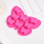 Pengfushop4 Pembe Tarzı 3D Silikon Kalıp Kelebek Silikon Tepsi Kalıbı Şeker Sabun Kurabiye Dekor Pişirme Kalıbı Buz Küpü Pişirme Mutfak Malzemeleri Aksesuarları (Yurt Dışından) - Dondurma Aracı - Renkli