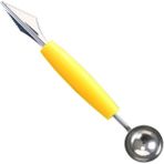 Pengfushop4 Sarı Stil Mutfak Aksesuarı Çift Kafalı Paslanmaz Çelik Oyma Bıçağı Meyve Karpuz Dondurma Baller Kaşığı Ev Mutfak Aletleri (Yurt Dışından) - Meyve ve sebze araçları - Renkli
