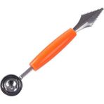 Pengfushop4 Turuncu Tarzı 2 1 Dondurma Topu Kaşığı Çift Paslanmaz Çelik Kavun Baller Mutfak Kesim Karpuz Oyma Bıçağı Meyve Kazma Kaşık Tabağı (Yurt Dışından) - Meyve ve sebze araçları - Renkli