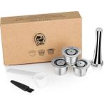 Pengfushop4 Turuncu Tarzı Nespresso Için Icafilas Yeniden Kullanılabilir Kahve Kapsülü Paslanmaz Çelik Doldurulabilir Filtreler Espresso Fincan Fit Inissia ve Pixie Kahve Makinesi (Yurt Dışından) - Kahve Eşyaları