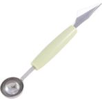 Pengfushop4 Yeşil Stil Çift ​​kafa Paslanmaz Çelik Oyma Bıçağı Meyve Karpuz Dondurma Topu Kaşık Kaşık Ev Scooper Mutfak Aracı (Yurt Dışından) - Dondurma Aracı - Renkli