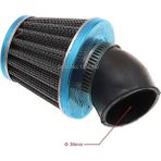 Pengfushop5 38MM Tarzı Atv Dirt Pit Bike Quad Için Gümüş Bent Hava Emme Filtresi Havalandırma Temizleyici (Yurt Dışından)