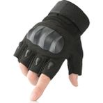 Pengfushop5 A18-PARMAKSIZ Siyah Stil L Beden Dokunmatik Ekran Pu Deri Motosiklet Tam Parmak Eldiven Koruyucu Donanım Yarışı Arazi Bisikleti Sürme Motosiklet Moto Motokros Enduro (Yurt Dışından) - Motosiklet İçin Eldiven