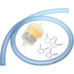 Pengfushop5 Mavi Stil 6mm Motosiklet Gaz Yakıt Filtresi Benzin Borusu Hortum Hattı + 4 Klipsli Moto Scooter Dirt Bike Sarı Kırmızı Mavi Yeşil (Yurt Dışından)