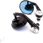 Pengfushop5 Şerit Tarzı Motosiklet "siyah Dönme Dikiz Aynası Yuvarlak Gidon Bar Sonu Mavi Cam Katlanabilir Yan Görünüm Aynaları Evrensel (Yurt Dışından)