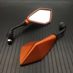 Pengfushop5 Turuncu Tarzı Evrensel C Alüminyum Motosiklet Gidon Dikiz Aynaları Honda Yamaha Suzuki Scooter Için Parlama Önleyici Ayna (Yurt Dışından)