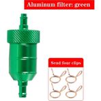 Pengfushop5 Yeşil Stil Yeni Evrensel 8mm Benzin Gaz Yakıt Filtresi Temizleyici C Alüminyum Motosiklet Pit Dirt Bike Atv Quad Inline Petrol Gaz Yakıt Filtresi (Yurt Dışından)