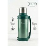Penguen 1.5 Litre Avcı Termos Vakumlu Çelik Termos Kamp Piknik Çay Kahve Termosu SUS304 BPA Free