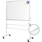 Penguen 100 Cm X 140 Cm Mobil Ayaklı Tek Yüzlü Manyetik Yazı Tahtası Beyaz (Brifing Tahtası)