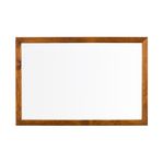 Penguen Doğal Ahşap Çerçeve Duvara Monte Laminat 65 x 100 cm Beyaz Yazı Tahtası