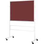Penguen Mobil Ayaklı Çift Yüzlü Bordo Kumaşlı 120x200 cm Pano