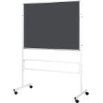 Penguen Mobil Ayaklı Çift Yüzlü Gri Kumaşlı 90x120 cm Pano