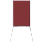 Penguen Teleskopik Ayaklı Bordo Kumaşlı 60x90 cm Pano