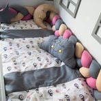 Penguin Montessori Bebek Uyku Seti Örgü Yan Korumalı Uyku Seti (90x190) (100x200)