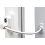 Penkid Çelik Halatlı Kablolu PVC Pencere Emniyet Kilidi 100 mm Beyaz Mandal ile Güvenlik