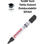 Penmark %100 Yerli Beyaz Tahta Kalemi Siyah Doldurulabilir 1 Adet Renkli Tebeşir Özelliğiyle