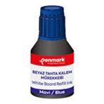 PENMARK BEYAZ TAHTA KALEMİ MÜREKKEBİ 30ML MAVİ ( İkili)