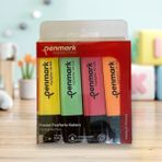 Penmark Fosforlu Kalem 4 Lü Asetat Karışık Renk Pastel Blisterli Set - Çok Renkli