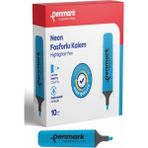 Penmark Neon Fosforlu Kalem 10'lu - Neon Mavi