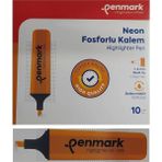 Penmark Neon Turuncu Renk 10 Adet Fosforlu Kalem