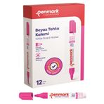 Penmark Pembe Renk 12 Adet Beyaz Yazı Tahtası Kalemi