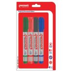 Penmark Permanent Marker Kesik Uç 4'lü Vakumlu Blisterblisterli Set
