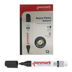 Penmark Siyah Renk 12 Adet Beyaz Yazı Tahtası Kalemi