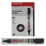 Penmark Siyah Renk 12 Adet Permanent Marker Koli Kalemi