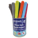 Penmark Süper Yıkanabilir Brush Uçlu Keçeli Kalem 18'li Metal Kutu