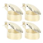 PenRux 4PCS Mum Söndürücü, Otomatik Yangın Söndürme Mum Söndürücü Söndürücü, Mum Alevini Güvenle Söndürmek Için Mum Fitili Söndürücü Stoper, Mum Severler Için Mum Aksesuarları (Altın)
