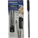 Pensan 1003 Triball 1.0 mm 12'li Paket Siyah Tükenmez Kalem