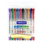 Pensan 2227 My-King Simli Jel 1,0 mm 10 Renk Set Tükenmez Kalem