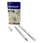 Pensan 2305 İğne Uçlu Kalem, 0.5 mm, Üçgen Gövde, Siyah, 50'li Paket